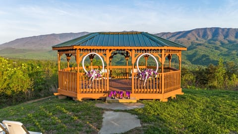 Outdoors, Gazebo, Shelter, Chair, Nature