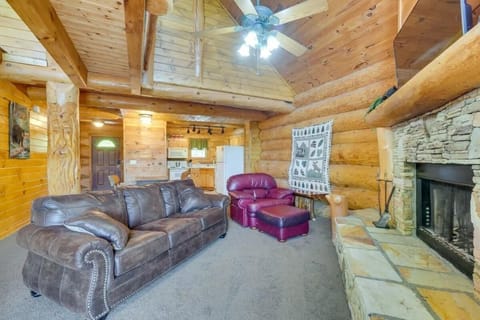 Indoors, Hardwood, Stained Wood, Couch, Ceiling Fan