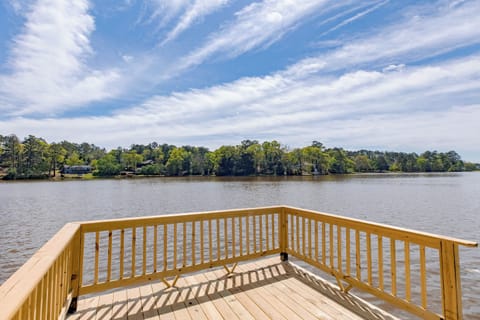 Outside Deck with Lake Views
