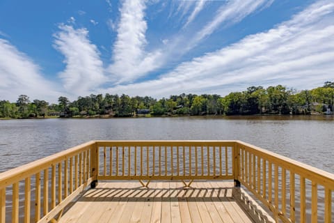 Outside Deck with Lake Views
