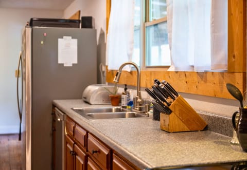 The Kitchen is Fully Stocked with all the Tools you'd Need 