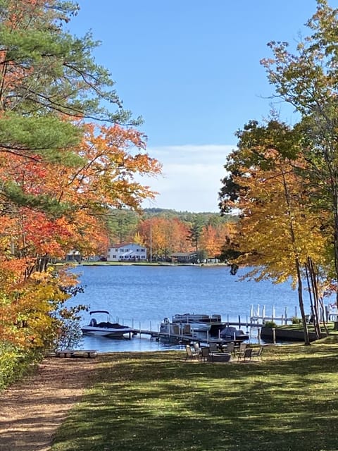 Beautiful lake view from your deck in Autumn. 
