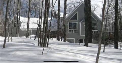 View of house in winter (From woods)