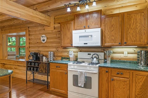 The kitchen is well stocked with all the essentials and beyond needed to make a Michelin Star meal!