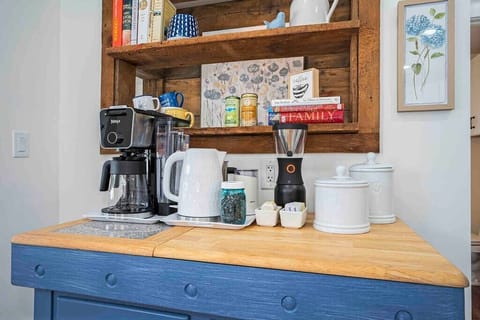 Fully equipped coffee and tea bar.