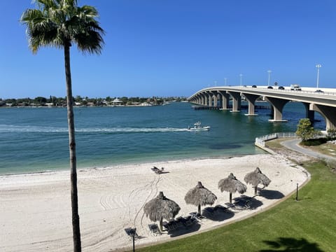 Enjoy the view from the private balcony overlooking Scenic Boca Ciega Bay