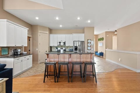 Kitchen with bar seating