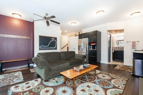 Cottage - Great Room with Kitchenette and Bathroom in Background
