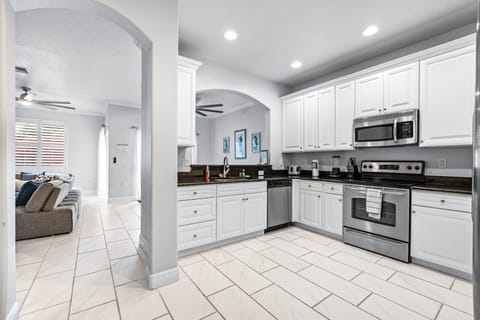 Open kitchen and living room.