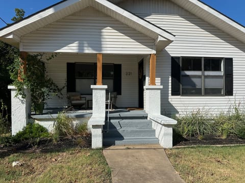Front street view of property. 
