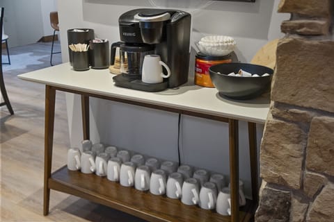 We have a full coffee bar that will perk up your day!