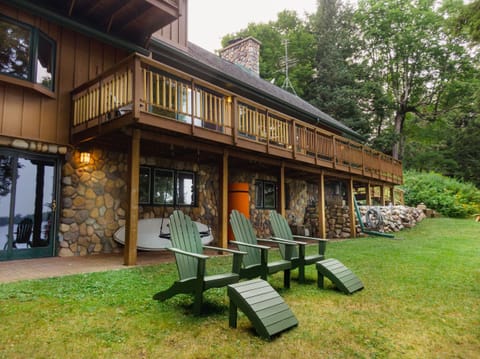 We love this spot overlooking the lake, for a.m. coffee & p.m. wine!