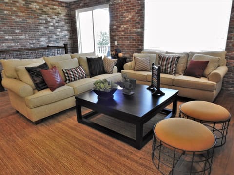 Living area overlooking golf course