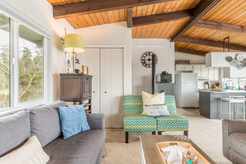 Queen sleeper sofa available in the living room.