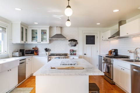 A bright kitchen that radiates both style and comfort.