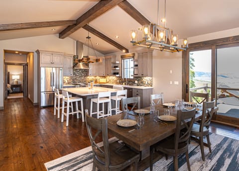 Dining and kitchen area provide plenty of space for your group to eat meals