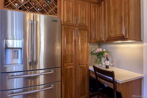 Stainless Steel Fridge/Freezer and In-Cabinet Microwave