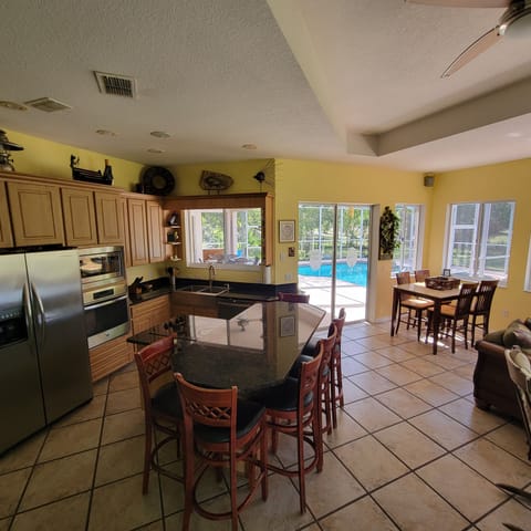 Family Room Kitchen and Island Area