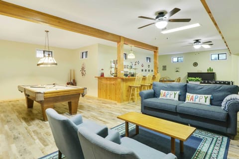 Game Room | Basement Level | Queen Sleeper Sofa | 85" TV | PlayStation 3 | Darts