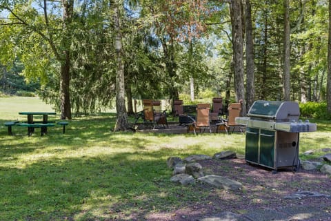 Enjoy our expanded outdoor living area backyard setup - large firepit setup!