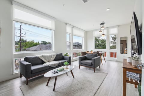 Living Room — Highline Hideaway vacation rental in Denver.