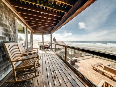 DUPLEX unit. Renters have the lower unit and access to the deck.  Directly across the street from the beach. Garage not accessible.