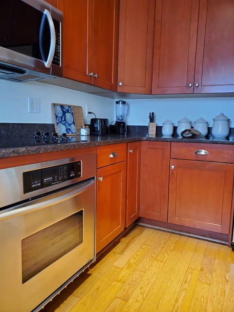 Large kitchen with upgraded appliances