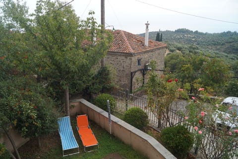 Garden with furniture for relaxing