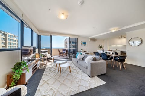Upstairs living area at the Glenelg Seaview Penthouse Accommodation 
