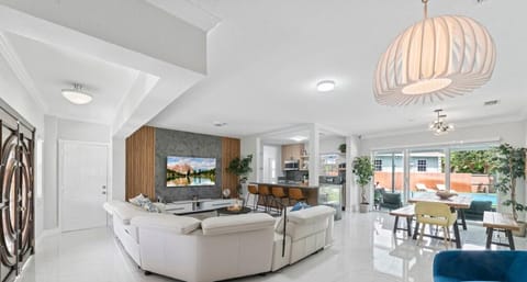 Bright, fully equipped kitchen for easy vacation cooking.