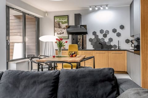 A spacious kitchen with elegant design and full equipment. Perfect for family meals near the beach and Lake Resko.