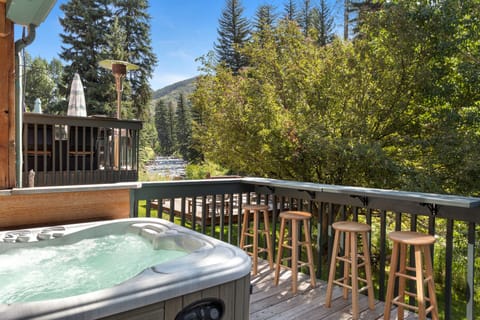 Back Deck with Private Hot Tub
