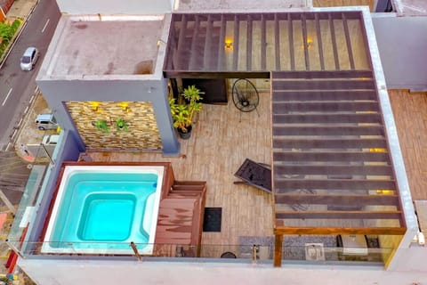 rooftop terrace. Private and secluded with city and sea view