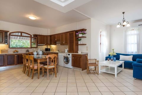 Open Layout with Fully Equipped Kitchen and Cozy Sofas