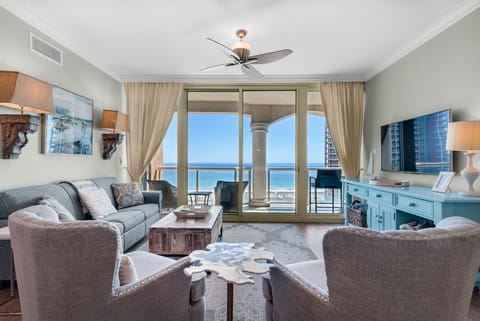 Living room with balcony access