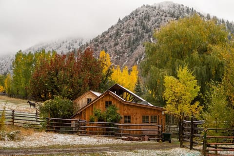 Early Fall snow and the Bunkhouse.