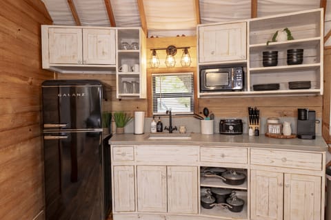 The Retro appliances give the Kitchen a unique but functional setting!