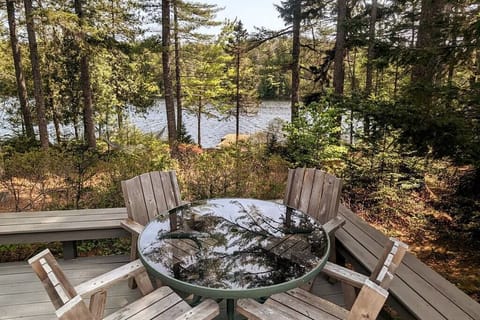 Enjoy the pond from the porch.