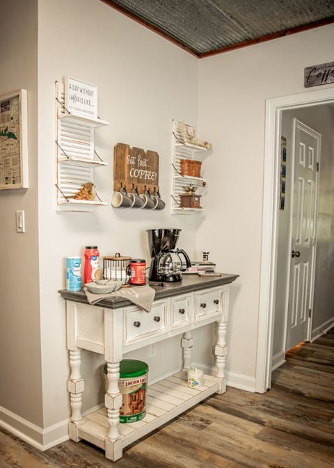 Coffee bar with coffee, sugar & creamer provided