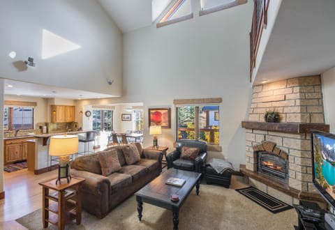 Living Area with Vaulted Ceilings