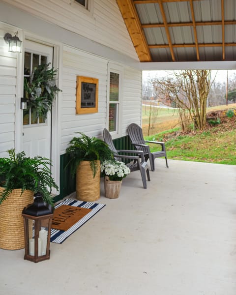 Front porch faces State Park Road
