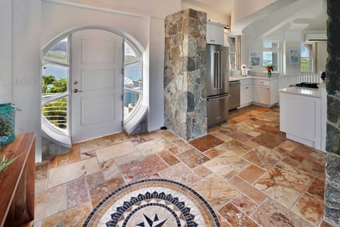 The main entryway to the upper level.