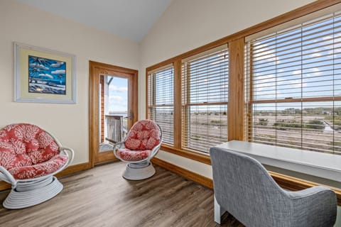 Workspace over looking serene marsh