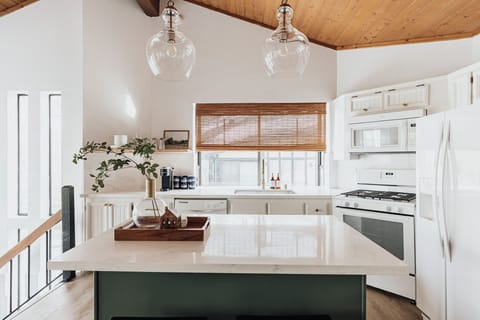 Light and airy open kitchen.
