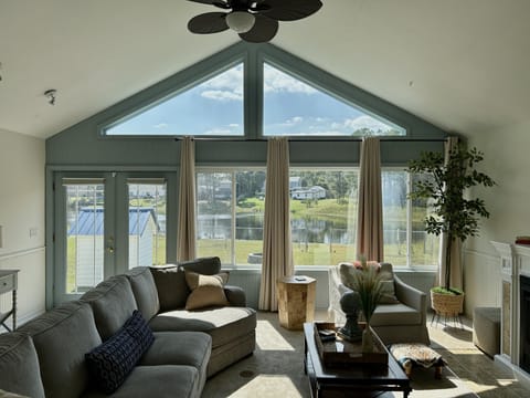 Living room overlooking Frink Lake