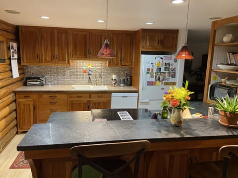 Kitchen, soapstone countertops