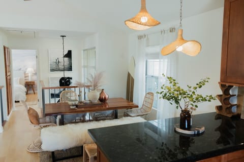 Unique architecture for this town home creates an memorable stay
