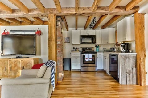 Country Vibe Kitchen ready for our guest's to bake some chocolate chip cookies on a snowy ski day.