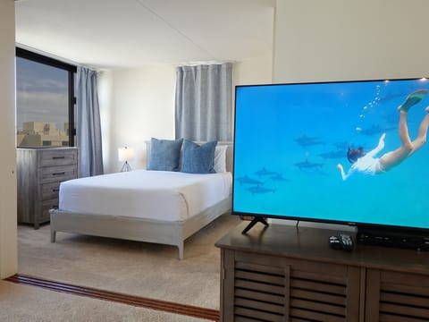 One bedroom apartment with full kitchen, sleeps 4.