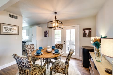 Dining Area | Wine Fridge | Patio Access